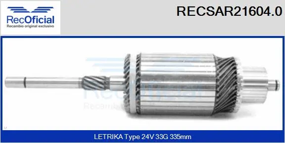 Armature, starter (RECSAR21604.0)