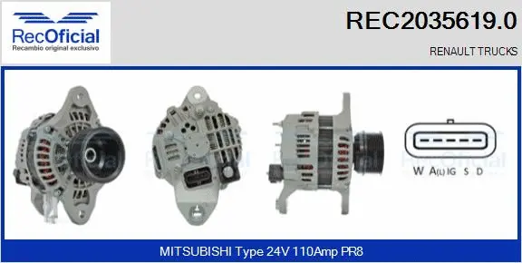Alternator (REC2035619.0)