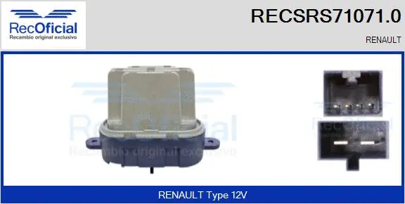 Resistor, interior blower (RECSRS71071.0)