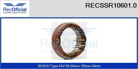 Stator, alternator (RECSSR10601.0)