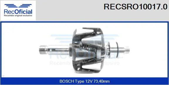 Rotor, alternator (RECSRO10017.0)