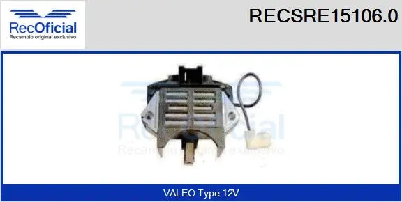 Alternator Regulator (RECSRE15106.0)