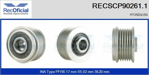 Belt Pulley, alternator (RECSCP90261.1)