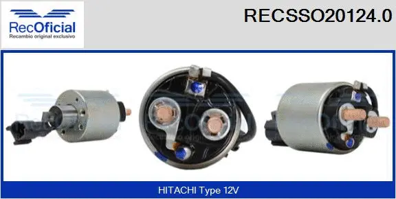 Solenoid Switch, starter (RECSSO20124.0)