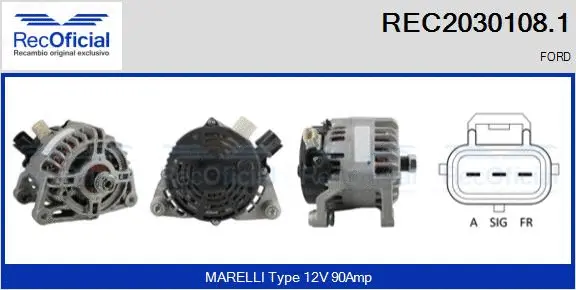 Alternator (REC2030108.1)