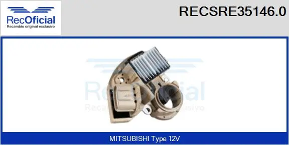 Alternator Regulator (RECSRE35146.0)