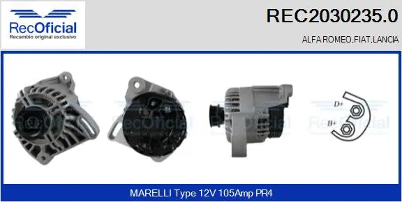 Alternator (REC2030235.0)