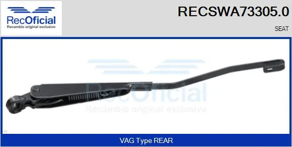 Wiper Arm, window cleaning (RECSWA73305.0)