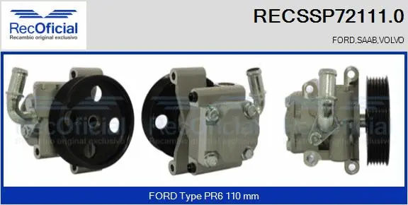 Hydraulic Pump, steering (RECSSP72111.0)