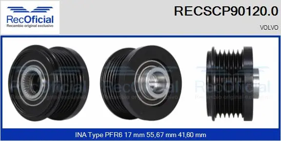 Belt Pulley, alternator (RECSCP90120.0)