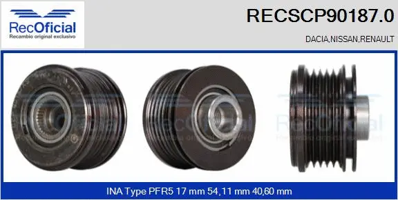 Belt Pulley, alternator (RECSCP90187.0)