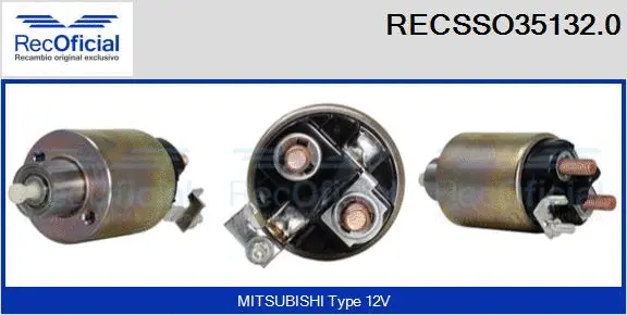 Solenoid Switch, starter (RECSSO35132.0)