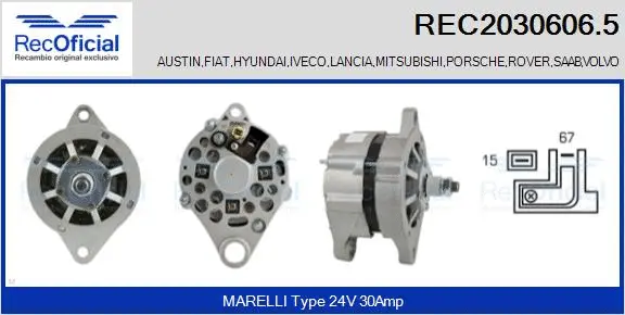 Alternator (REC2030606.5)