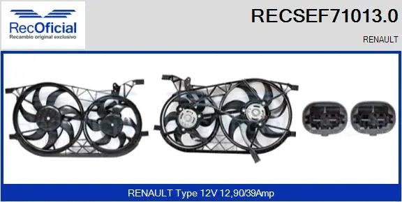 Electric Motor, radiator fan (RECSEF71013.0)