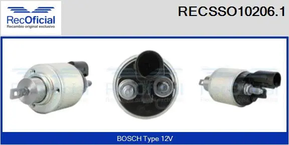 Solenoid Switch, starter (RECSSO10206.1)