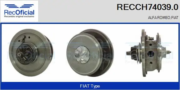 Core assembly, turbocharger (RECCH74039.0)