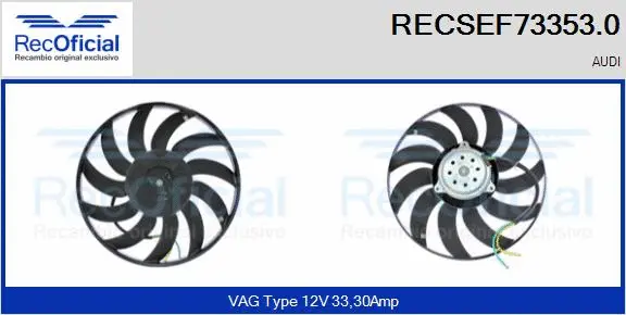 Fan, engine cooling (RECSEF73353.0)