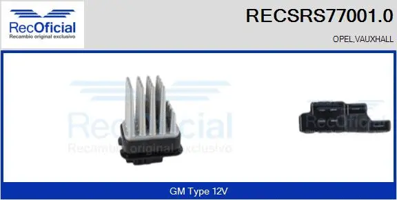 Resistor, interior blower (RECSRS77001.0)