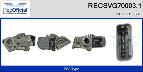 EGR Valve (RECSVG70003.1)