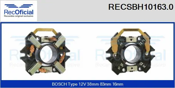 Holder, carbon brushes (RECSBH10163.0)