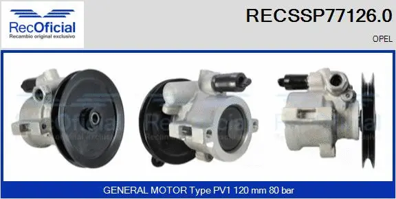 Hydraulic Pump, steering (RECSSP77126.0)