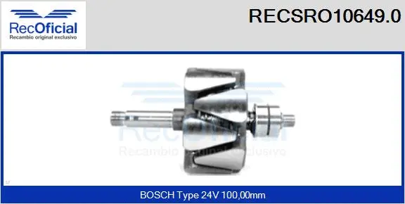 Rotor, alternator (RECSRO10649.0)