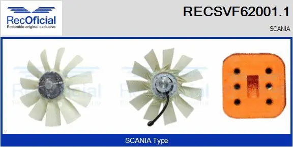 Clutch, radiator fan (RECSVF62001.1)