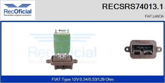 Resistor, interior blower (RECSRS74013.1)
