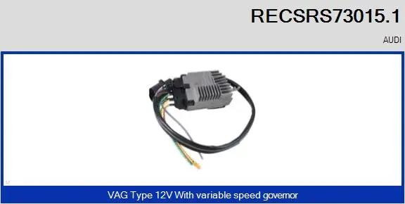 Series resistor, electric motor (radiator fan) (RECSRS73015.1)