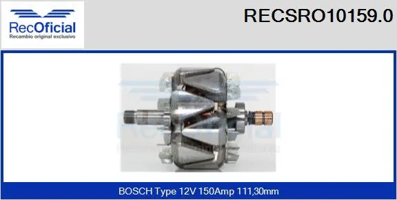 Rotor, alternator (RECSRO10159.0)