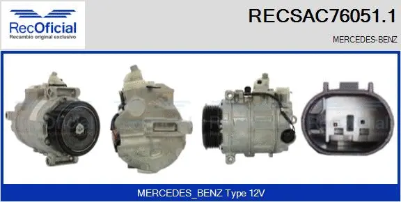 Compressor, air conditioning (RECSAC76051.1)
