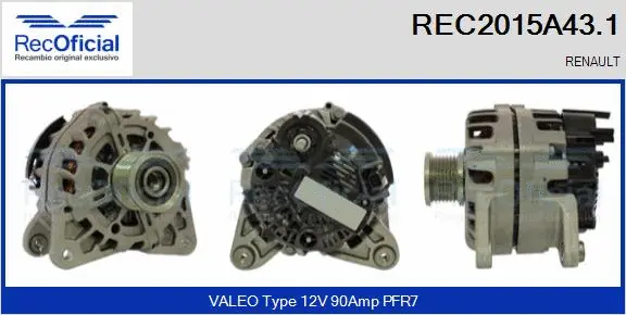 Alternator (REC2015A43.1)