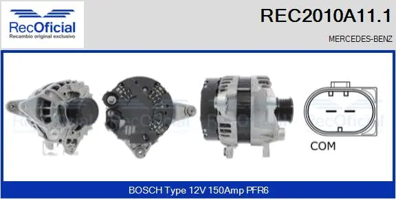 Alternator (REC2010A11.1)