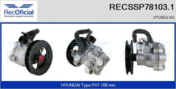 Hydraulic Pump, steering (RECSSP78103.1)
