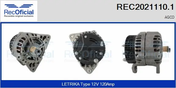 Alternator (REC2021110.1)