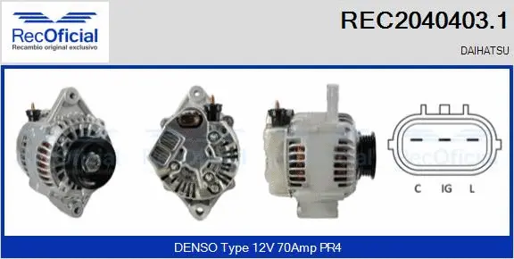 Alternator (REC2040403.1)