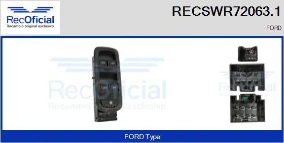 Switch, window regulator (RECSWR72063.1)