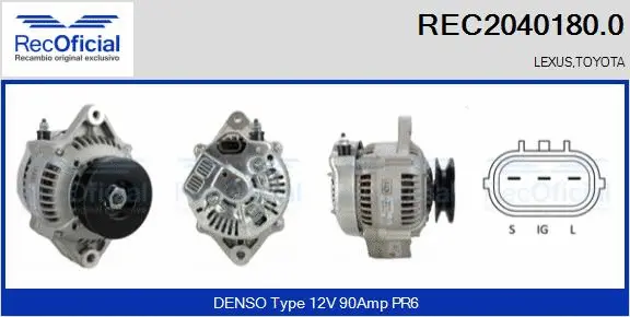 Alternator (REC2040180.0)