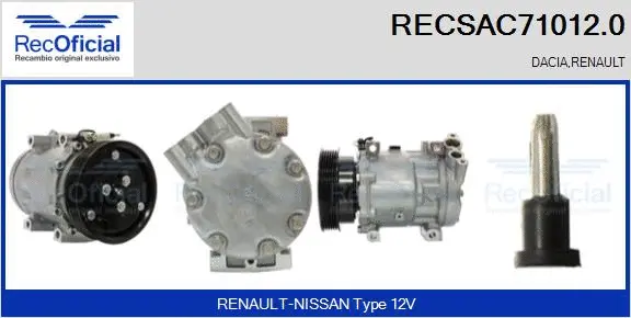 Compressor, air conditioning (RECSAC71012.0)