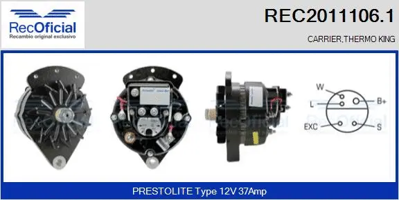 Alternator (REC2011106.1)
