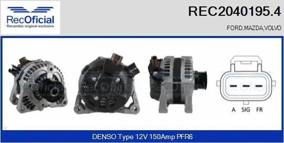 Alternator (REC2040195.4)