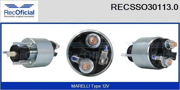 Solenoid Switch, starter (RECSSO30113.0)