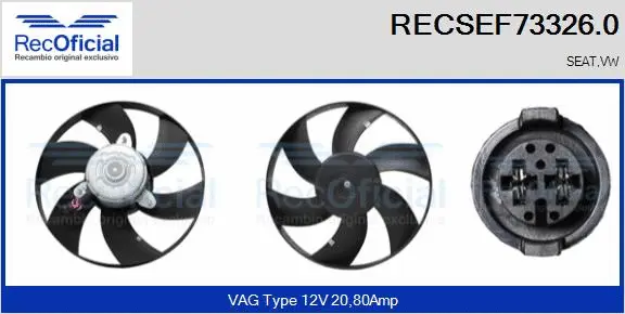 Fan, engine cooling (RECSEF73326.0)