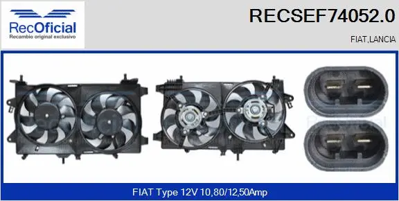Electric Motor, radiator fan (RECSEF74052.0)