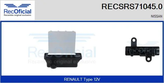 Resistor, interior blower (RECSRS71045.0)