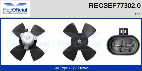 Fan, engine cooling (RECSEF77302.0)