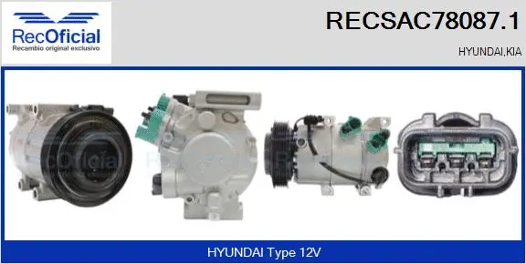 Compressor, air conditioning (RECSAC78087.1)