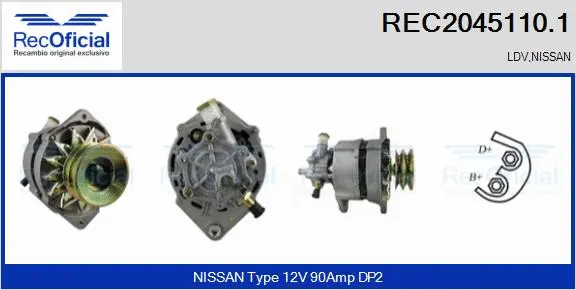 Alternator (REC2045110.1)