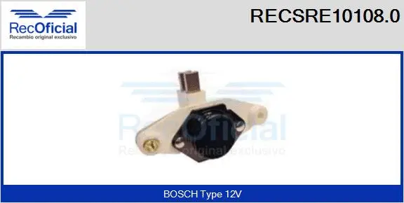 Alternator Regulator (RECSRE10108.0)