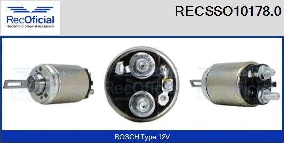 Solenoid Switch, starter (RECSSO10178.0)